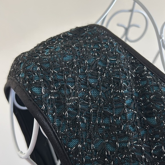 Maggy London Petite Size 10P Black & Teal Party Dress – Elegant Cocktail - Picture 7 of 12